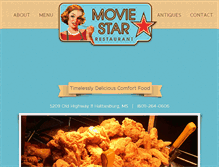 Tablet Screenshot of moviestarrestaurant.com